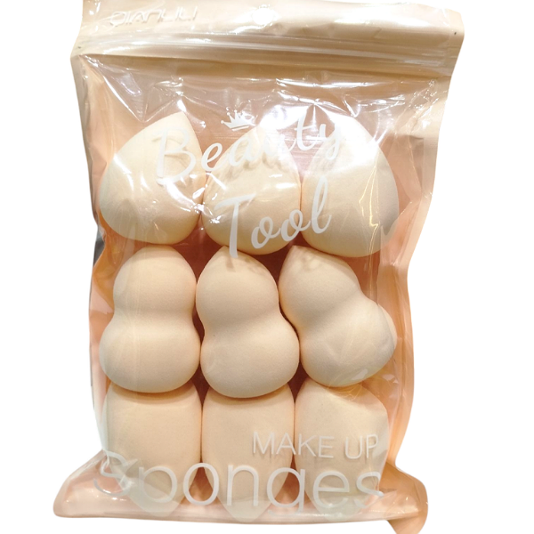 Lot de 9 Eponges de Maquillage Beauty Blender