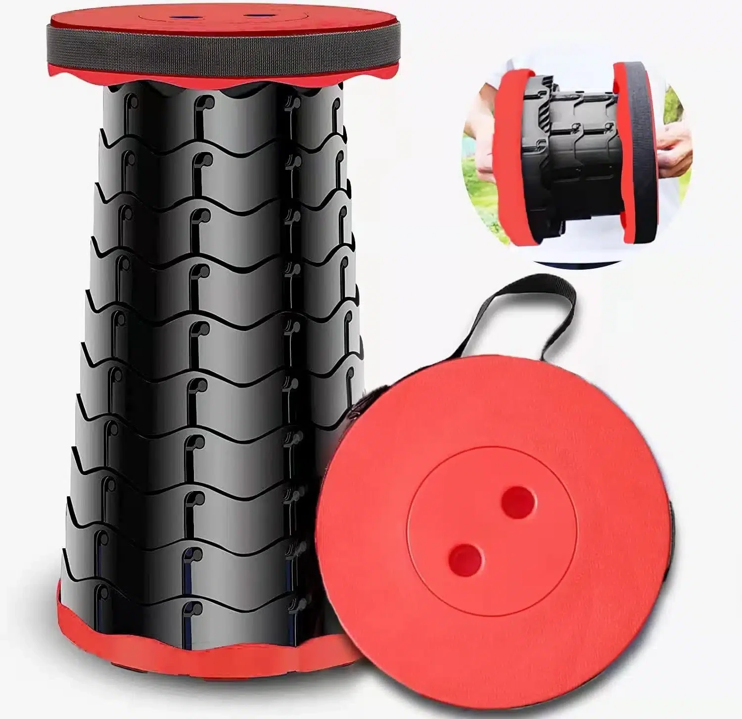 Tabouret télescopique pour Camping, Voyage, pêche, Plage-multicolor