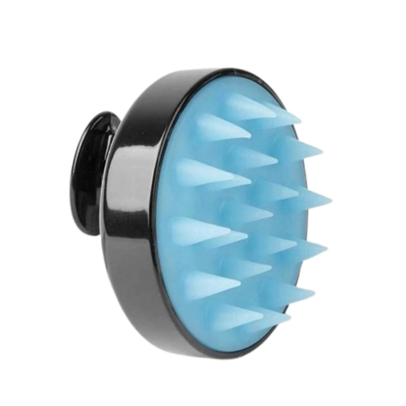 Brosse de massage capillaire en silicone noire