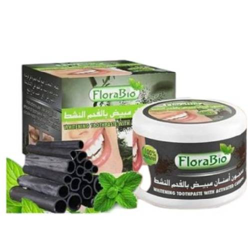 Dentifrice blanchissant naturel FloraBio au charbon actif