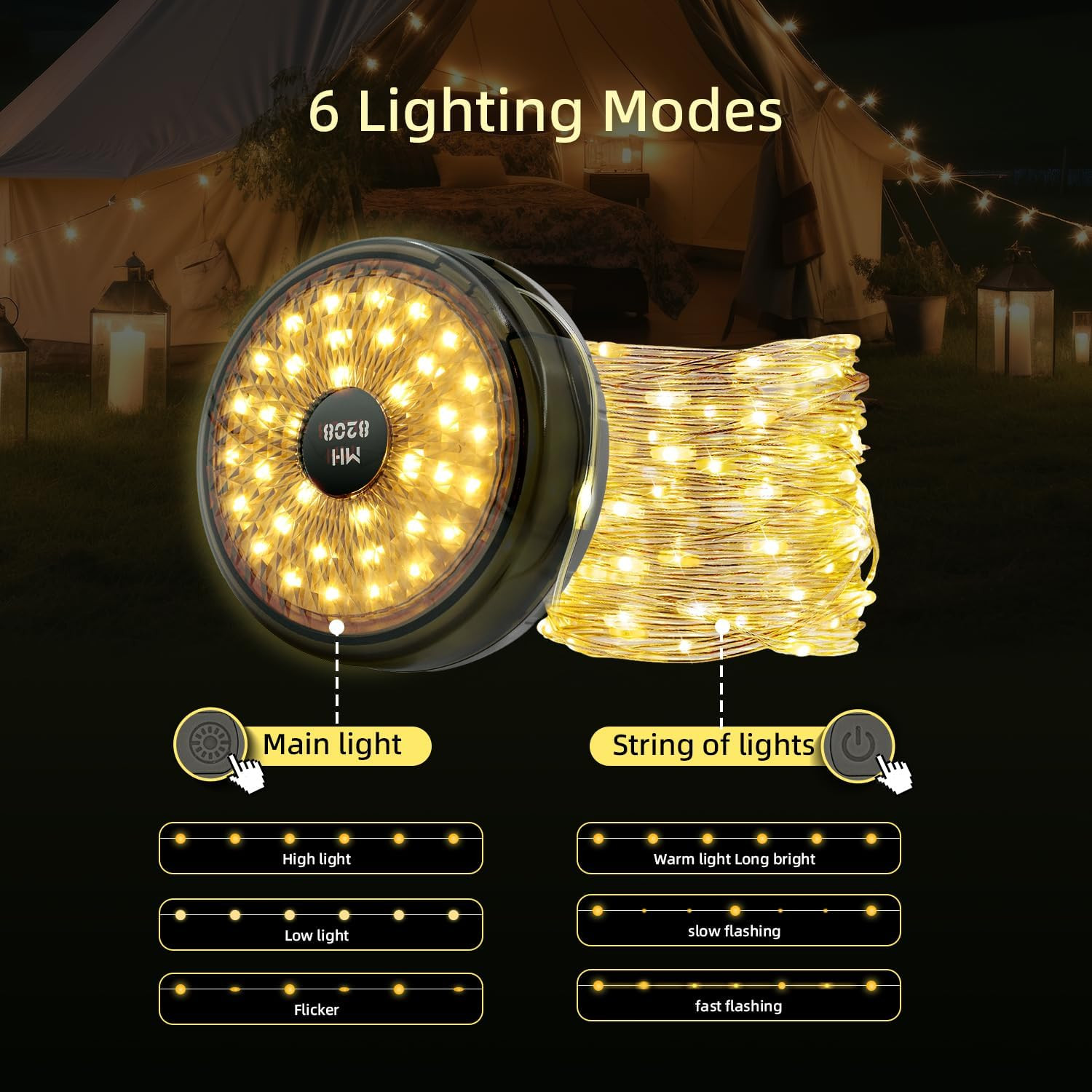 Lampes de camping 3 en 1 et lanterne de camping et banque de puissance