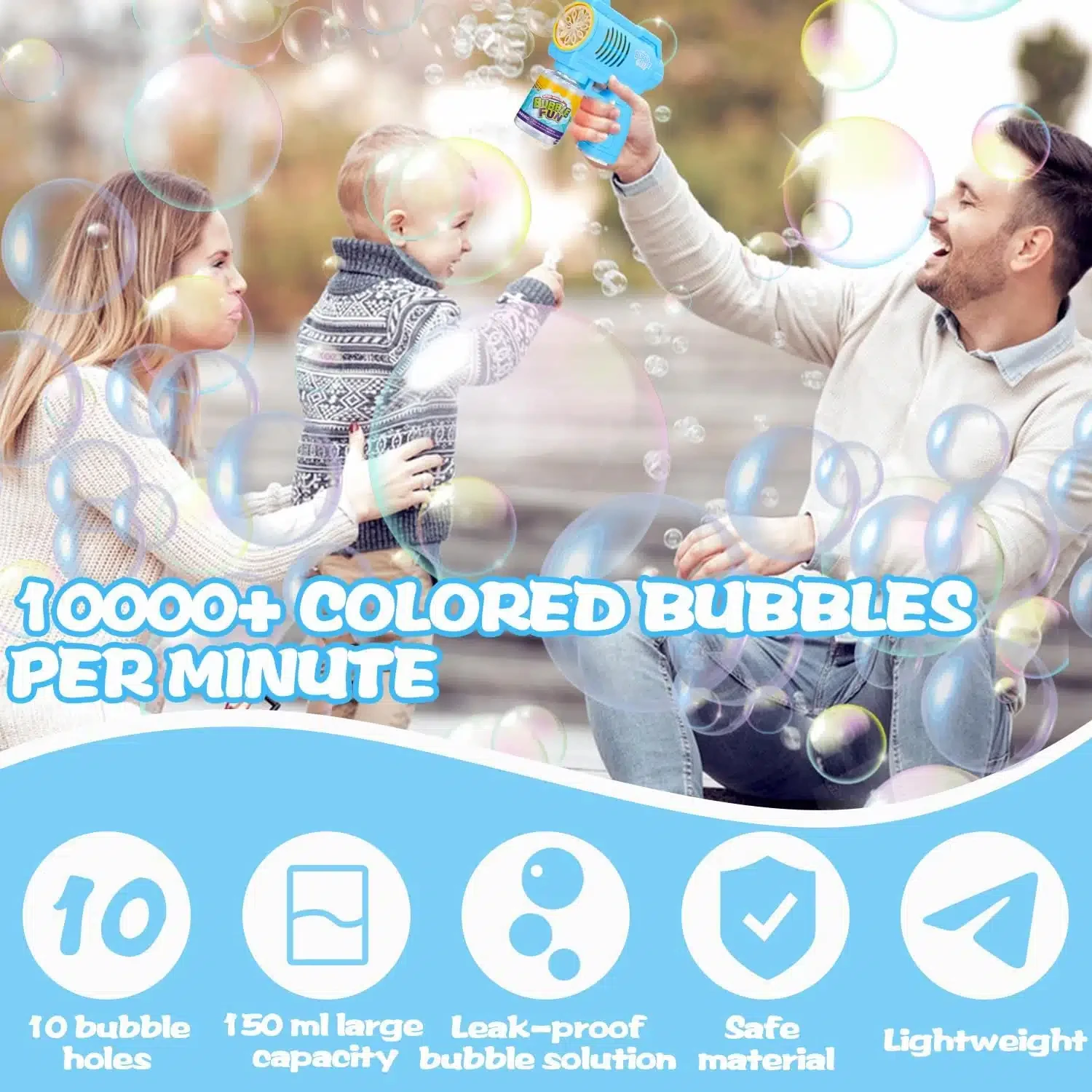 Pistolet à Bulles Jouet et Cadeau pour Mariage Enfants et Adultes