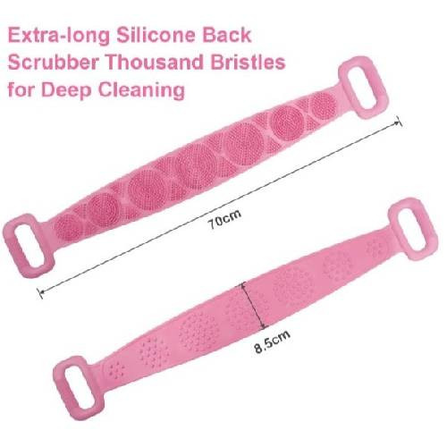 Brosse de bain en silicone double face – Exfoliation corps