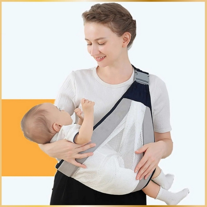 Baby Sling Gris – Porte-Bébé Ergonomique