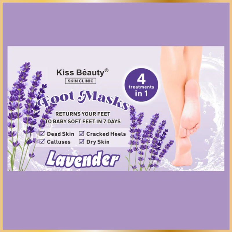 Masque Pieds Lavande Kiss Beauty – Douceur en 7 Jours