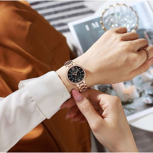 Curren Montre-bracelet En Acier Inoxydable Pour Femmes