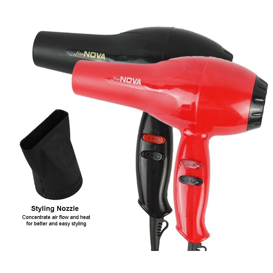 Sèche-cheveux professionnel Nova NV-6130 en plastique de 1 800 watts