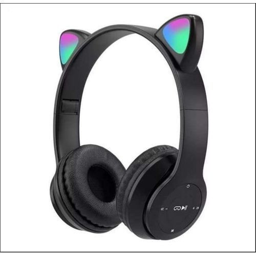 Casque Bluetooth Oreilles de Chat P47M avec Jeu de Lumière