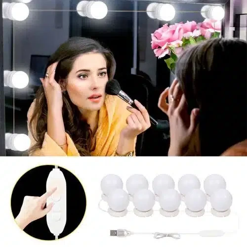 Kit d’éclairage de miroir de courtoisie – LED – 10 Ampoules