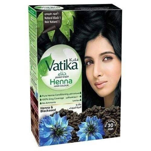 Vatika Henna Coloration Cheveux Noir Naturel Nigelle
