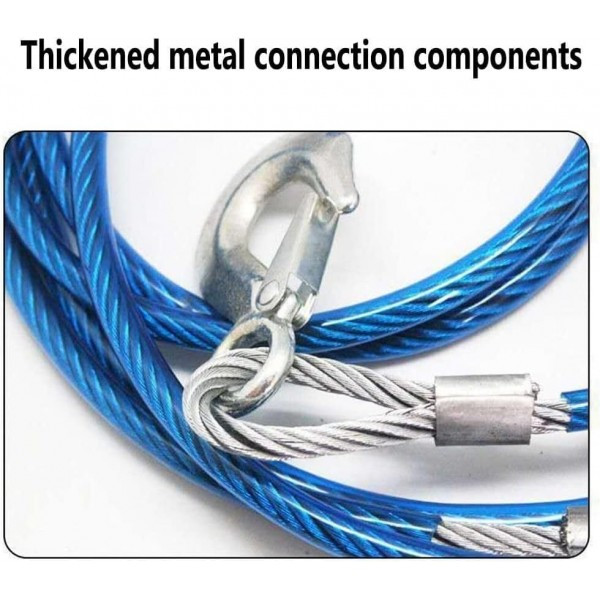 Corde de remorquage en fil d’acier pour voiture et bateau, câble d’urgence, sangle de remorquage avec crochet, soudure 5, 4m