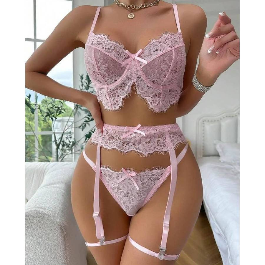 Ensemble lingerie dentelle – Soutien-gorge & string assortis