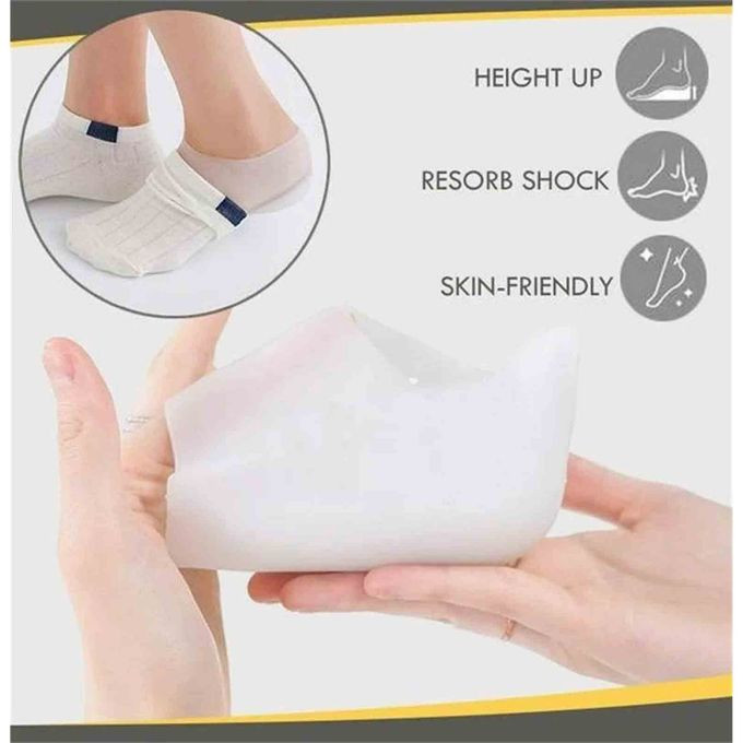 Augmente Hauteur Pied – Semelle Orthopédique Silicone Souple Jusqu’a 4 Cm