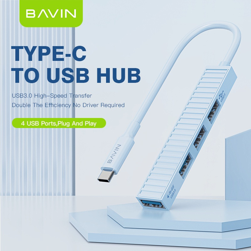 Adaptateur USB-C 4 Ports USB Bavin HUB-14