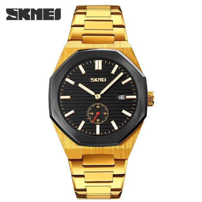 Skmei Montre Hommes Chic – 9262-en acier inoxydable – Gold