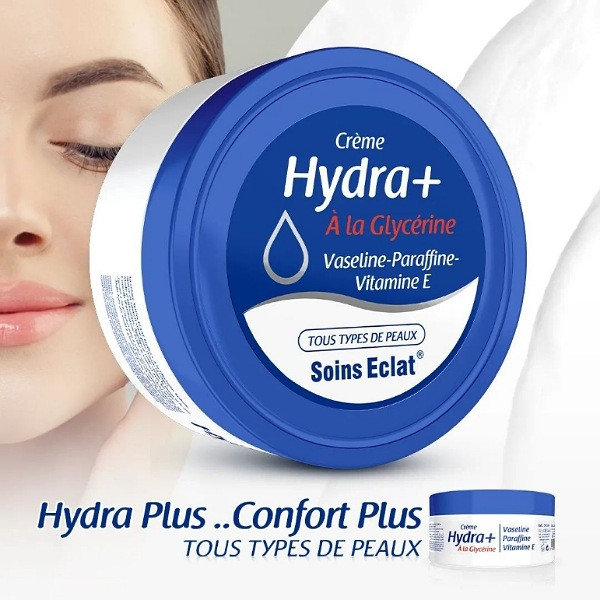 Crème Hydra+ à la Glycérine – Soins Éclat – 150 ml