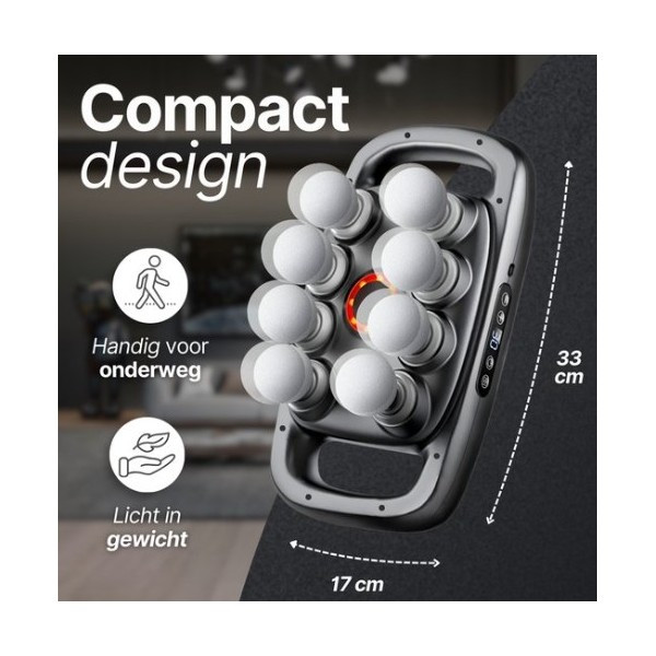 Pistolet de massage Professionnel sans fil à 8 têtes, tissu profond, relaxation musculaire