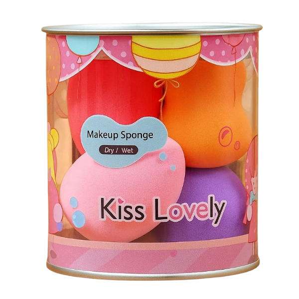 Boîte de 4 Éponges de Maquillage – Kiss Lovely