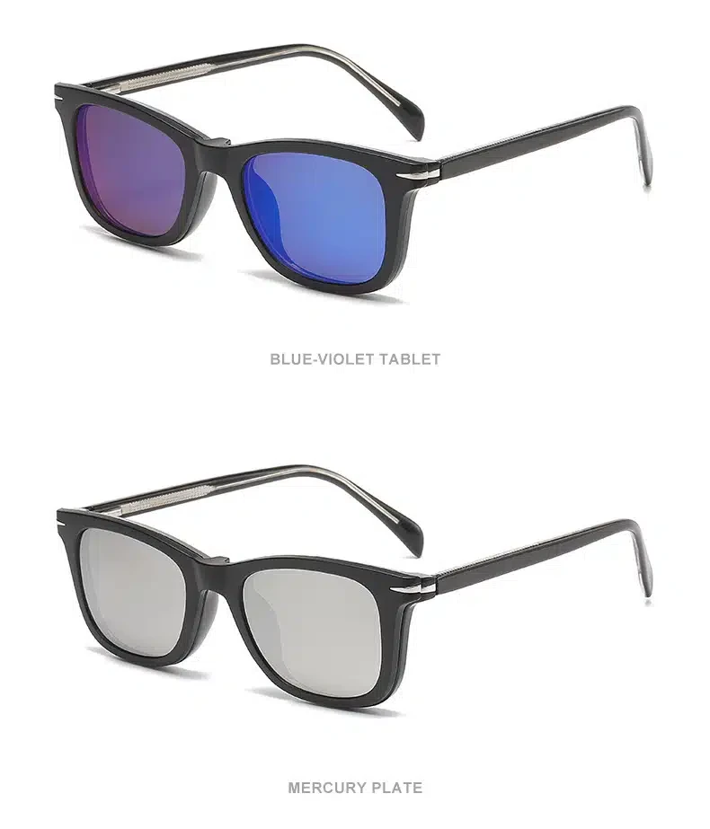 Lunette 6 en 1 hommes et femmes magnétique Clip-on lunettes de soleil polarisées Réf 1201TC1