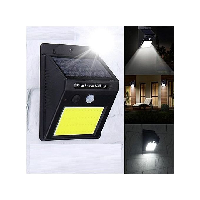 Lampe Led – Energie Solaire Avec Détecteur De Mouvement – Noir