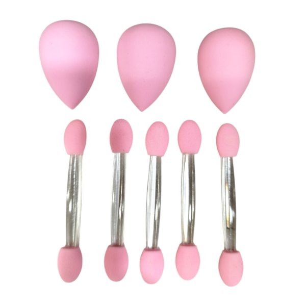 Kit de Maquillage Éponge et Applicateurs Set de 8 Outils Beauté