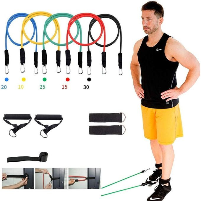 Bande d’exercice de résistance Durable,Yoga, Pilates, Tube d’entraînement