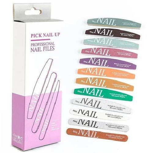 Set de 12 limes à ongles professionnelles double face