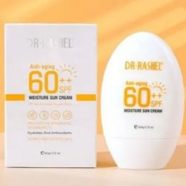 Crème Solaire Anti-Âge Dr Rashel SPF 60++ – Hydratante & Protectrice – 60g