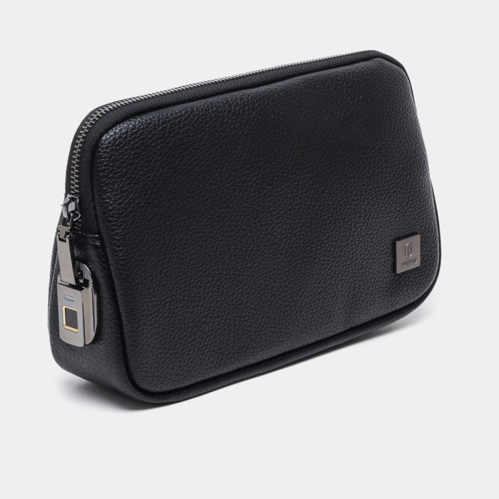 Pochette Antivol Sécurisée À Empreinte Digitale En Cuir PU – Alpha Fingerprint Lock Clutch