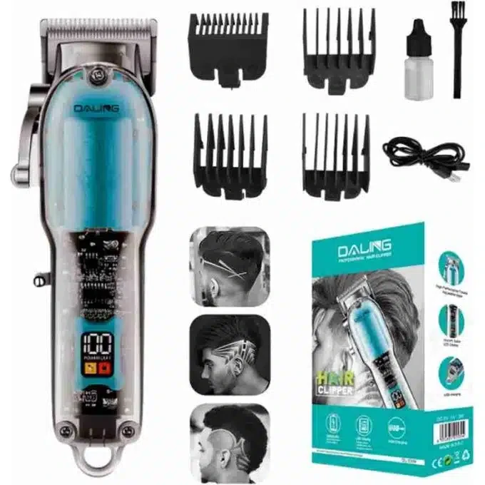 Tondeuse à cheveux électrique rechargeable professionnelle de luxe Daling