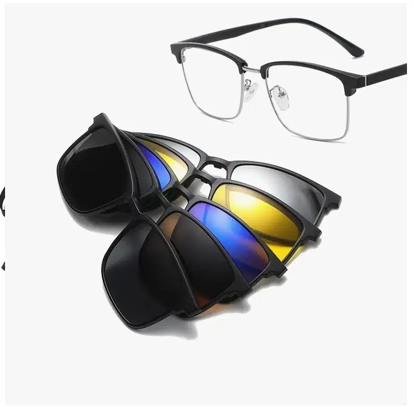 Lunettes 6 En 1 Monture et 5 Appliques Polarisées Réf 2372A