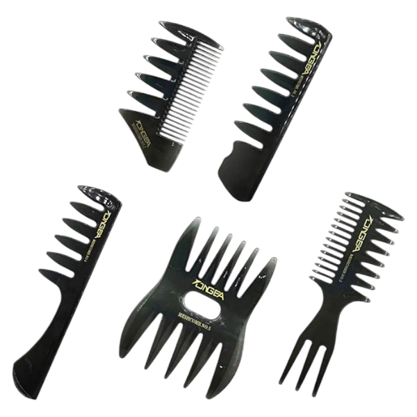 Lot de 5 Peignes de Coiffure pour Hommes – Accessoires Polyvalents Tous Types de Cheveux