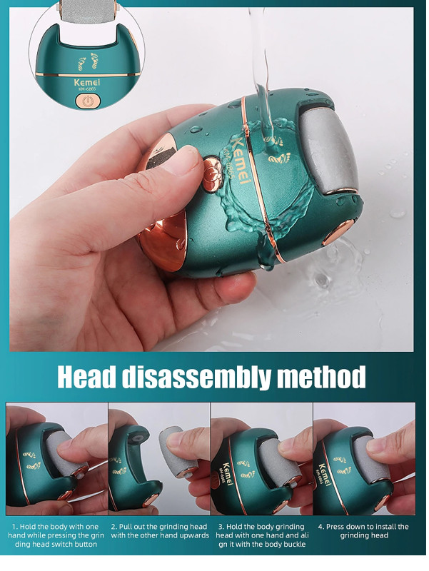 Ponceuse à pieds, lime électrique, éliminer les callosités, pédicure, pieds fissurés Professionnel LED