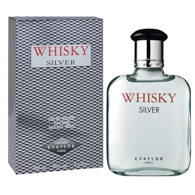 Evaflor Eau de Toilette Whisky Silver-100 ml -Natural Spray