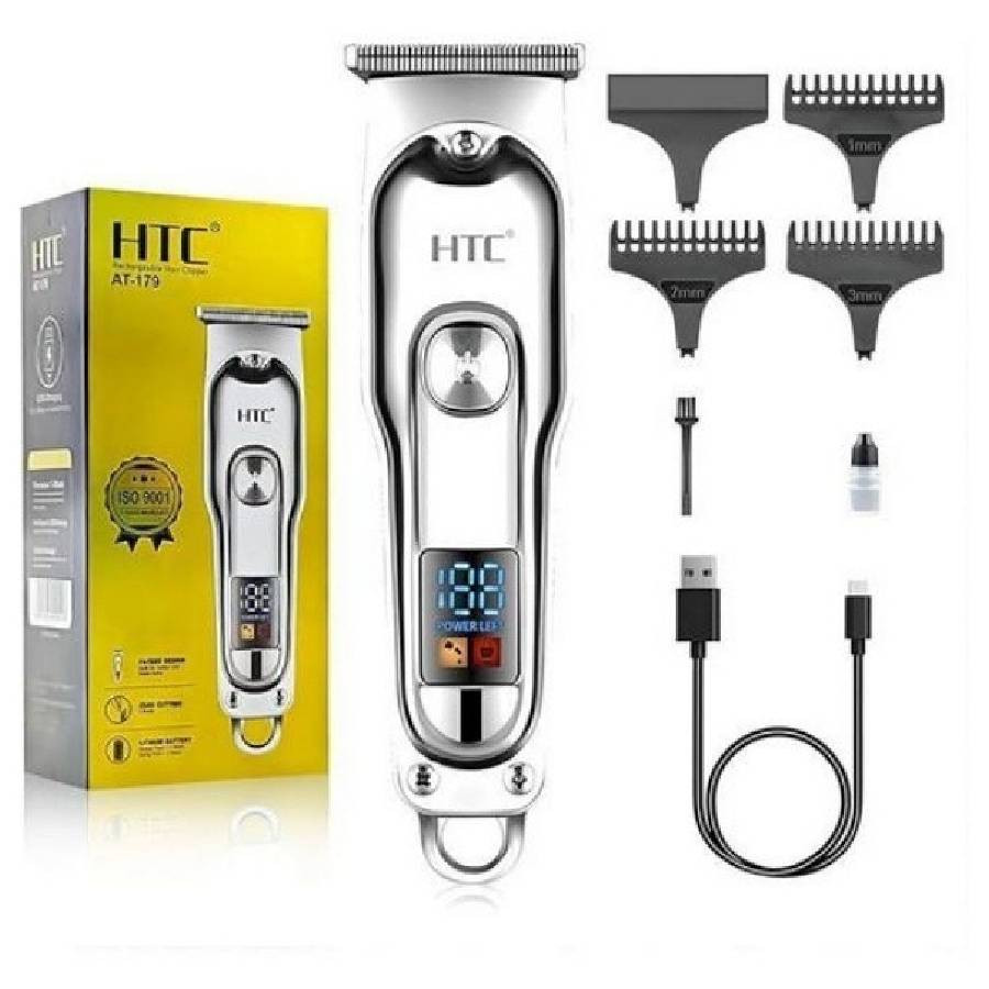 Tondeuse professionnelle cheveux et barbe HTC AT-179 avec écran LCD