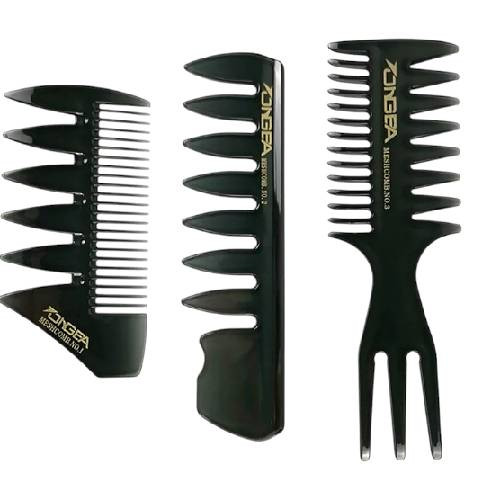 Set de 3 peignes professionnels pour hommes