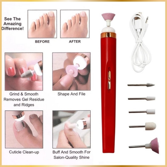 Lime à Ongles Électrique Professionnelle Rechargeable