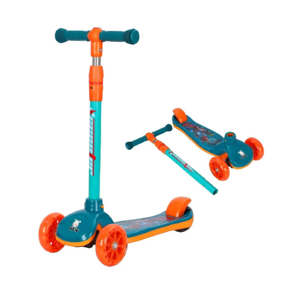 Scooter-Kick à émission lumineuse pliable pour enfants de 3-6 ans, Bike-slide pour enfants 3 roues