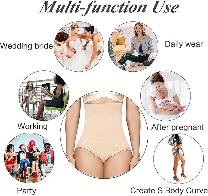 Culotte amincissante taille haute pour femme – Beige