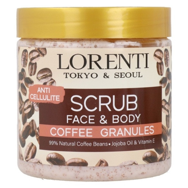 LORENTI Scrub Coffee 500ml – Gommage Visage et Corps au Café