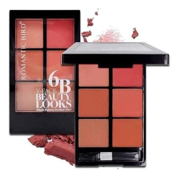 Palette Blush 6 Teintes Romantic Bird V-Face – Maquillage Parfait Jour & Nuit