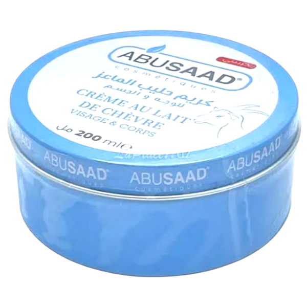 Abusaad Crème Hydratante au Lait de Chèvre – Soin Nourrissant Visage & Corps – 200 ml