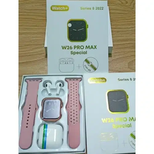 Pack W26 PRO MAX 2022 Écouteurs + Smart Watch + 2 Bracelet