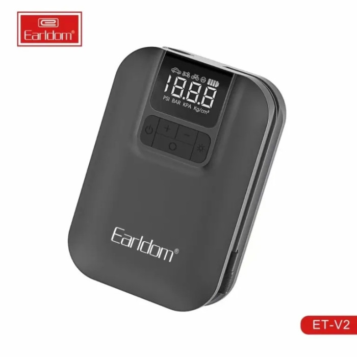 Earldom V2 Mini Pompe À Air Pour Voiture – Gonflage Rapide Et Portable Pour Pneus