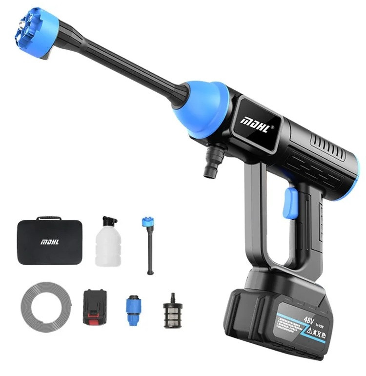 Nettoyeur haute pression Voiture Machine à laver Pistolet d’arrosage de voiture avec boîte à outils MDHL 8109 Moteur électrique sans balais -Double Batterie 48V