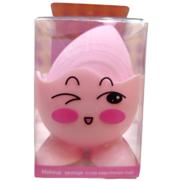 Éponge de Maquillage avec Support Rose