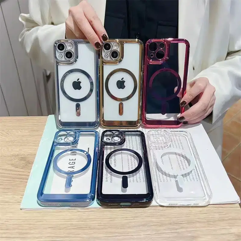 Silicone Magsafe Transparent Avec Protection Caméra Pour Iphone