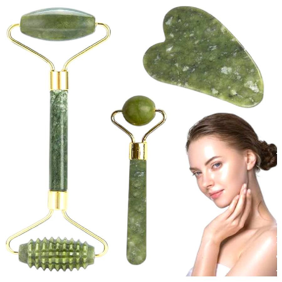 Kit de massage facial en jade