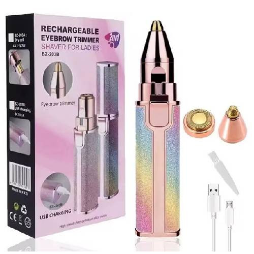 Tondeuse sourcils 2-en-1 & rasoir électrique portable