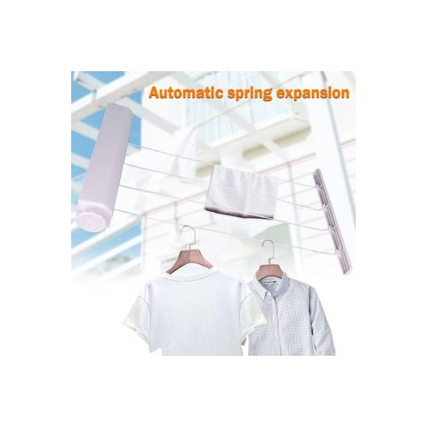 Cintre À Linge Rétractable, Corde À Linge, Cintre Mural Intérieur/Extérieur